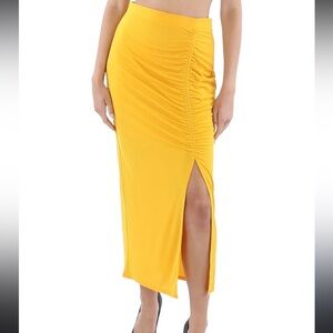 NWT • INC • Ruched Split Hem Skirt •